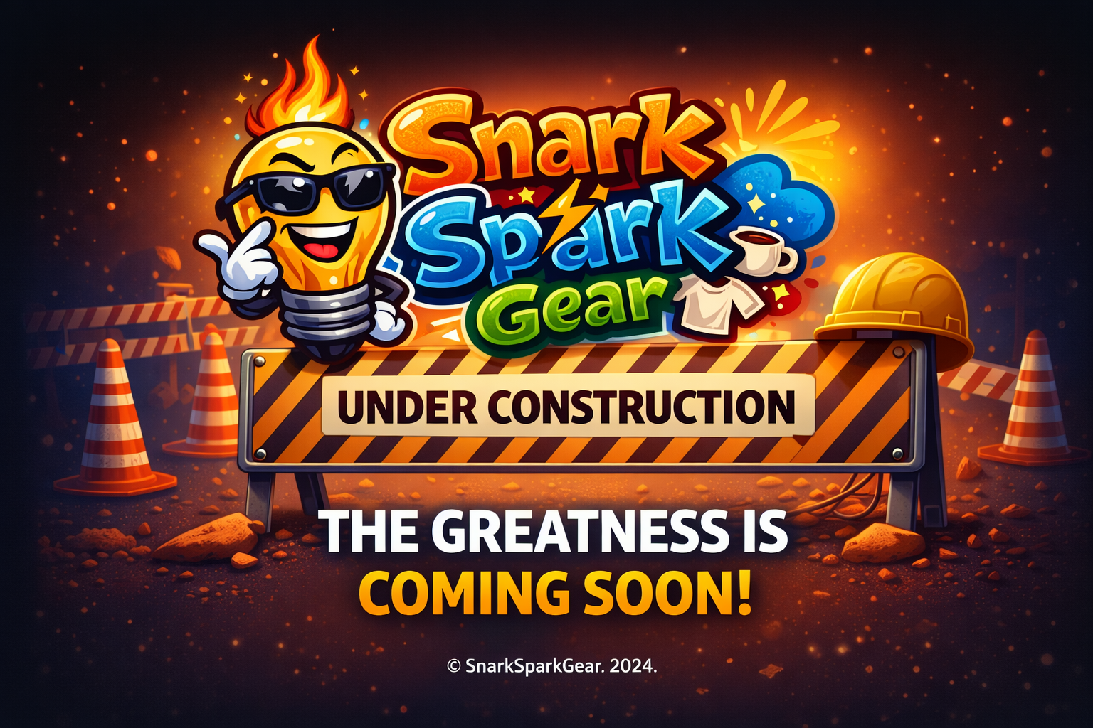 SnarkSparkGear under construction — The greatness is coming soon.